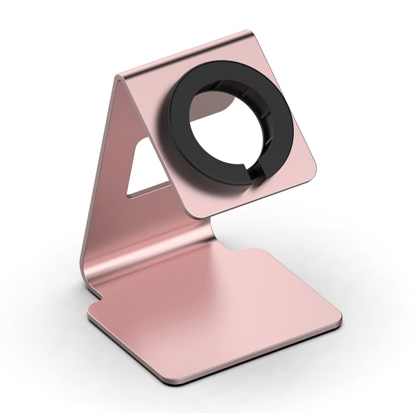 För Samsung Galaxy Watch 5/5 Pro/ Watch 5 Active Charger Holder Watch Metal Stand (utan laddare) Rose Pink