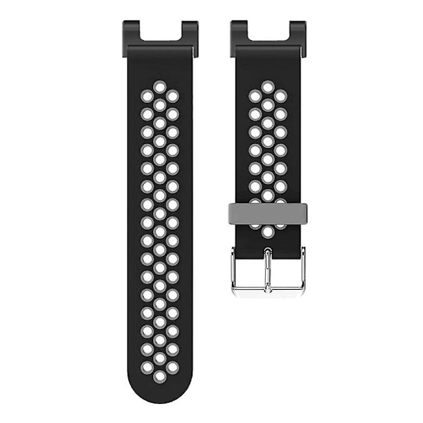 Kaksivärinen 22mm vaihto silikoni kellon ranneke Huami Amazfit T-Rex(Pro)/Ares -kelloon Black  Grey