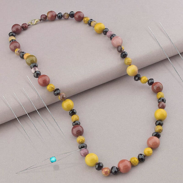 16 stycken Big Eye Beading Nålar Fröpärlor Nål Beading Broderinålar För smycken Set av hopfällbara pärlnålar Lång rak hand S