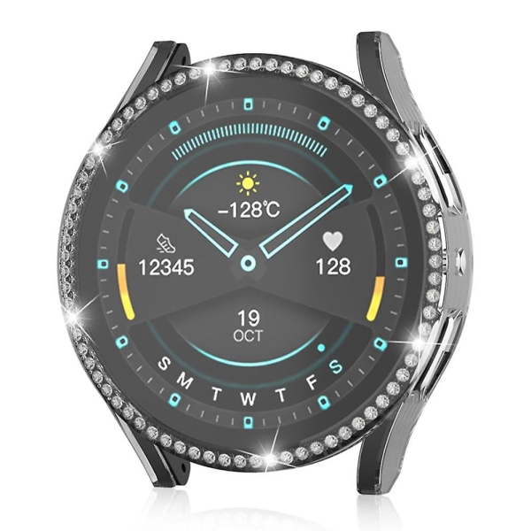 Hård PC-fodral för Samsung Galaxy Watch6 44mm, strassdekorerat klockfodral Transparent