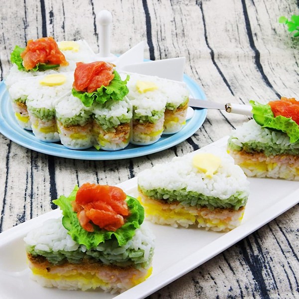 Triangulär Sushi Bärbar Spam Form Lätt Triangel Sushi Form Onigiri Ris Form För Kök, Camping