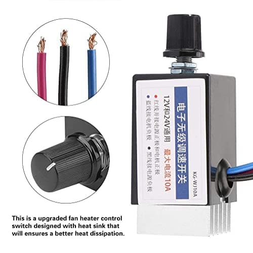 DC 12V/24V Universal Motorhastighetskontroller Bryter for Bil Lastebil Vifte Varmeapparat Kontroll