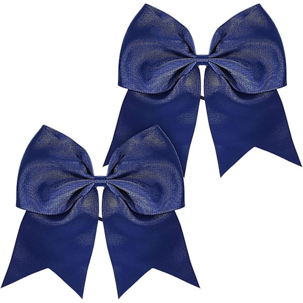 2-pack stora cheerleading-rosetter i marinblått, 20,3 cm