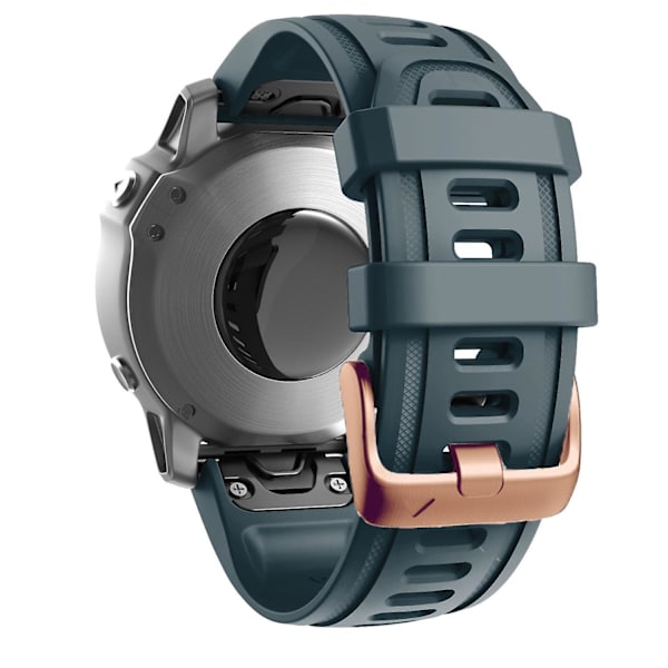 20mm Silikonersättningsrem för Garmin Fenix 7S/6S Pro/5S Plus/Instinct 2S, roséguldfärgat spänne Navy Blue