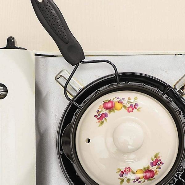 Varme Diffuser Plate Flamme Reduserer Emalje Flammebeskytter Simmer Ring Stekeplate Varmebeskytter Varme Temmer For Hjemmekjøkken Matlaging Svart