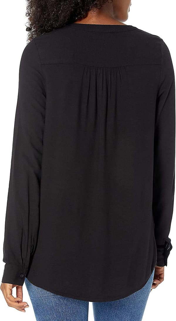 Langermet vevd bluse for kvinner Style 2 XS