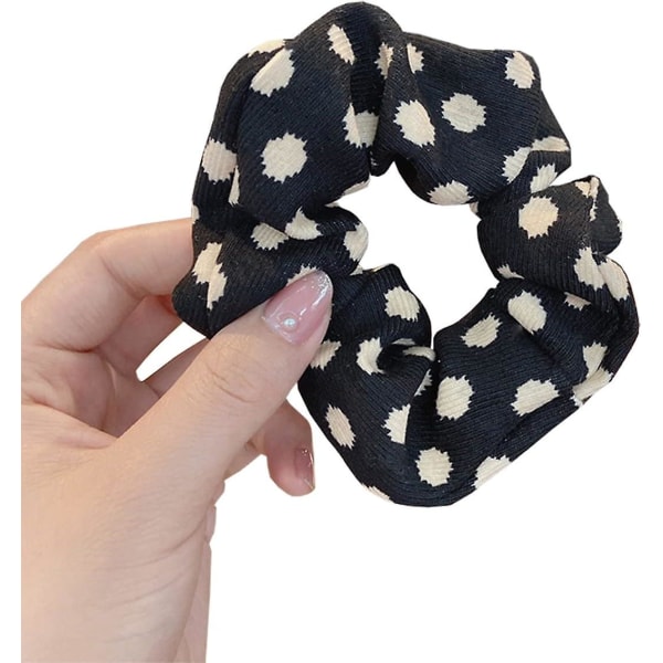 Leopardikuvioiset hiusdonitsit, eläinkuvioiset donitsit, 3 kpl poninhäntäpidikkeitä Black  White dot