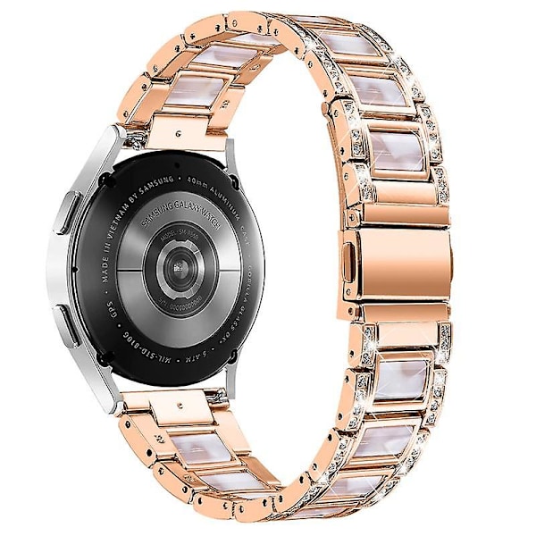 Urrem i rustfrit stål og resin til Huawei Watch GT 2 42mm/Watch 2/Honor MagicWatch 2 42mm Rose Gold  Pink Mix