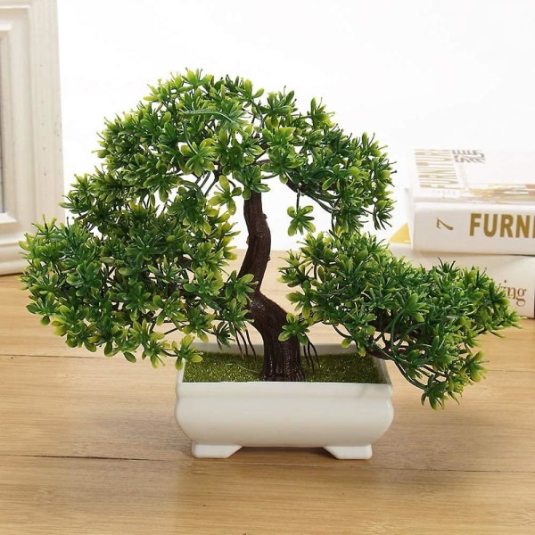 Konstgjord bonsaiträd, falsk växt i kruka Konstgjorda växter, japansk tall bonsai växt, krukväxt fusk tallväxter Bonsai ceder för dekorationer i I