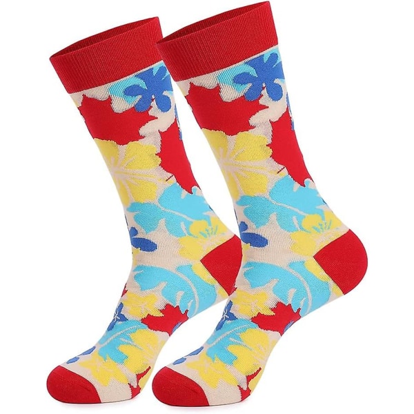 Roliga klänningssockor för män, Acsergery mönstrade bomullssockor, Acsergery Colorful Funky Socks Present