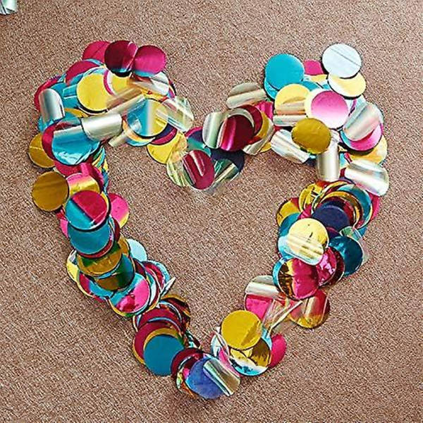 5000 kpl Monivärinen Glitter Konfetti Paljetit Häihin Syntymäpäiväjuhliin Joulupöydän Koristeluun DIY Askarteluun, 1,5 cm, Pyöreä