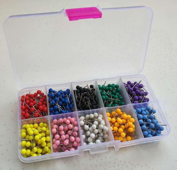 500 Kartnåler Push Pins Hode, Pins Og Nåler, Reisekart Push Pins Hode
