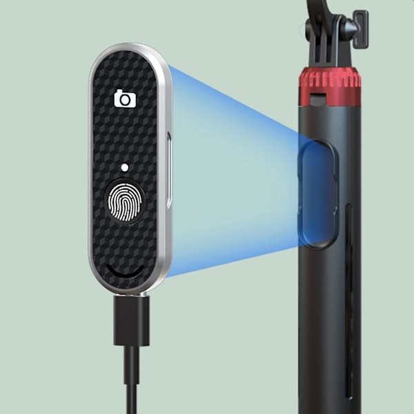 1,6 m udtrækkelig selfie stick kamera tripod stativ med enkelt fyldlys og Bluetooth fjernbetjening Black