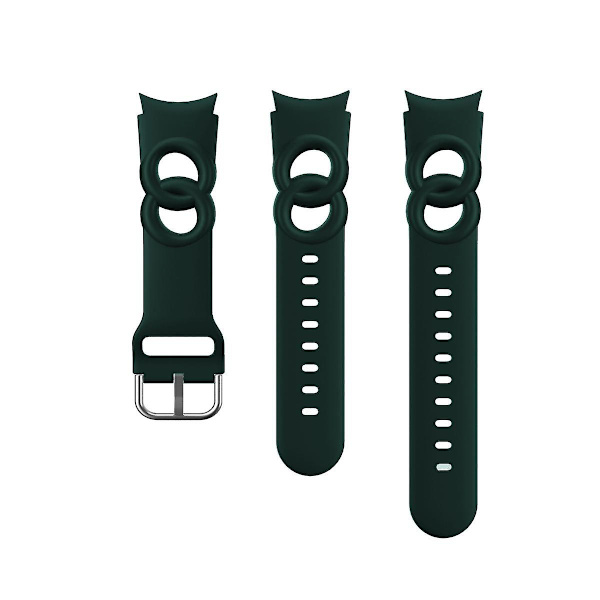 20mm Snabbkoppling Silikonarmband för Samsung Galaxy Watch 4/5/6 40/44mm / Watch6 Classic 43/47mm Green