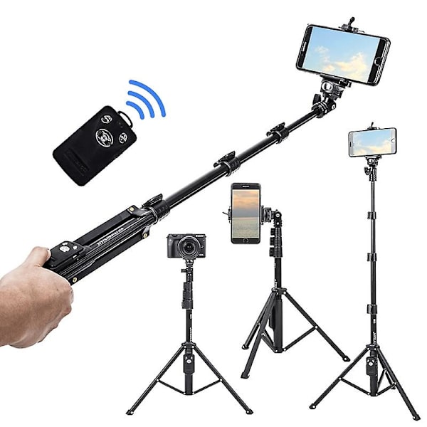 Trådlös förlängningsbar selfiepinne Monopod med Bluetooth-fjärrkontroll för iOS Android-telefon
