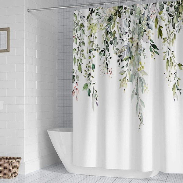 Duschdraperi Anti Mögel Vattentät Polyestertyg Blommväxt 180 X 180cm 180 x 180 cm Floral 1