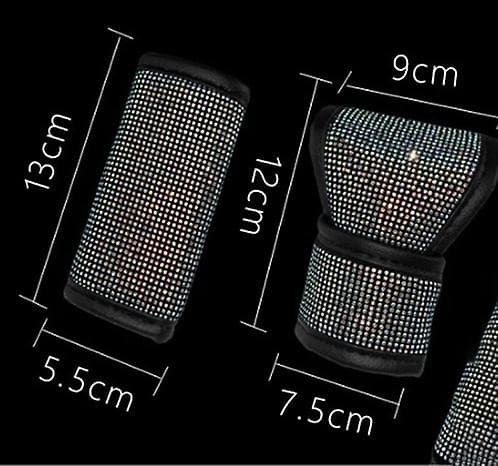 2-delt 3d Bling Rhinestone Glitter Krystall Bil Interiør Styling Tilbehør Bil Interiør Dekor Deksel