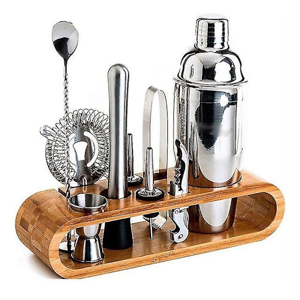 Isøkker til bar 10 Dele Cocktail Shaker Sæt 750ml Kit Bartender Sæt Shakers Rustfrit Stål Værktøj Andre Barværktøjer