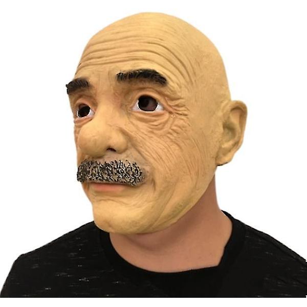 Gammal man mask gammal man mask huvudbonad Halloween performance dans rekvisita hel ansikte latex masker