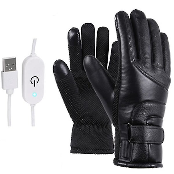 Motorcykel Elektriske Opvarmede Handsker Touch Screen Vinter Varme Vandtætte Vindtætte B-USB Adjustable temperature