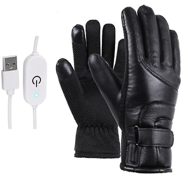 Motorcykel Elektriskt Uppvärmda Handskar Touch Screen Vinter Varma Vattentäta Vindtäta B-USB Adjustable temperature