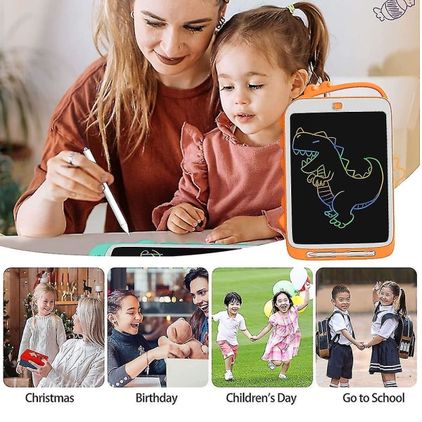 LCD-kirjoitustaulu lasten leluihin, kirkkaat värikkäät LCD-piirustusalustat orange 10inch