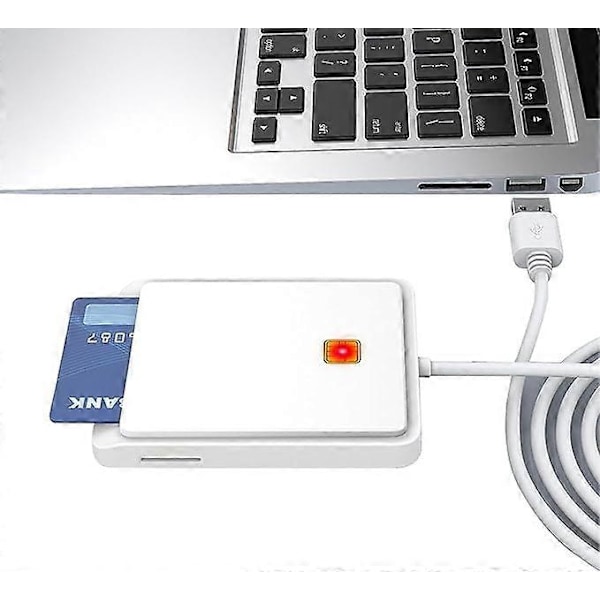 Smartkortläsare, USB Smart Card Access Reader - CAC-läsare, Universal Bärbar för Online ATM-överföringar