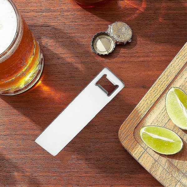 Rustfri Stål Flad Oplukker Bartender Oplukker Til Bar, Simpel Og square bottle opener
