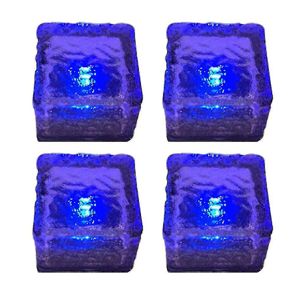 Solcellelamper - Solcelle Isterning Lamper Landskab Sti Vandtæt Lampe Til Udendørs Have Gårdhave Xixi blue