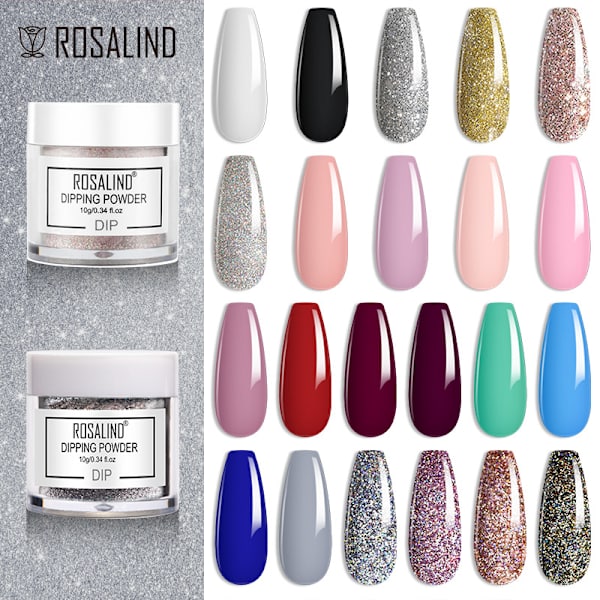 Akrylpulver, Jul 22 st Färgade Akrylpulver för Naglar Höst Röd Orange Glitter Akryl Nagelpuder Akrylpulver