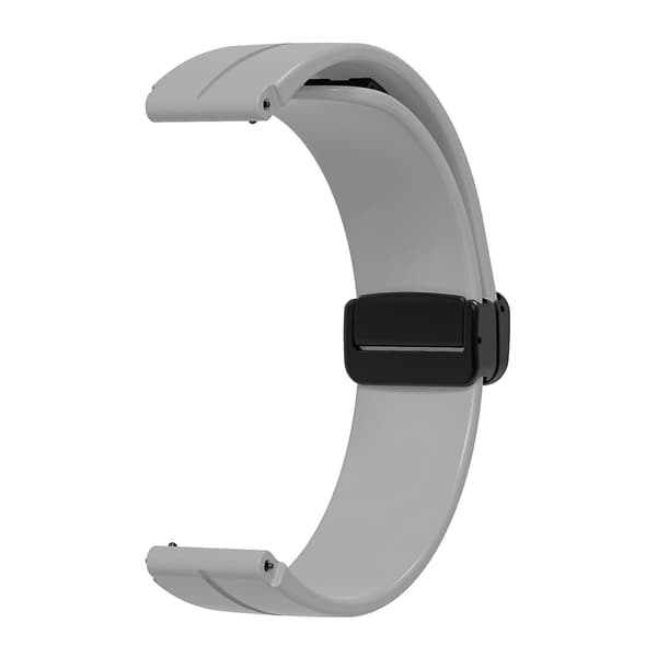 Til Keep B4/Huawei Watch Fit Mini 16mm Silikone Rem Udskiftning Urrem, Sort Foldespænde Light Grey
