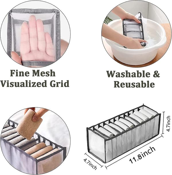 Garderobe, Sokk, Slips Organiserer (grå, 2 stk)