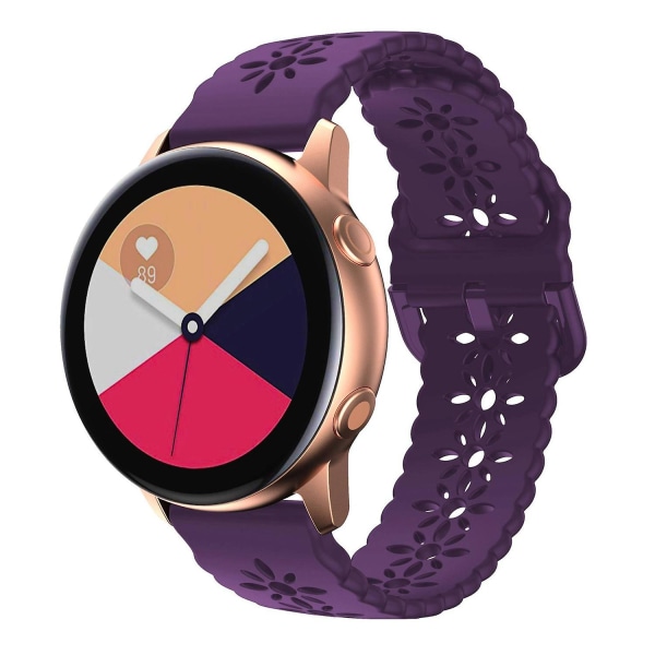 Ontto luumu kukka ranneke Samsung Galaxy Watch 5 40mm/44mm/Watch 5 Pro 45mm -kelloon Dark Purple