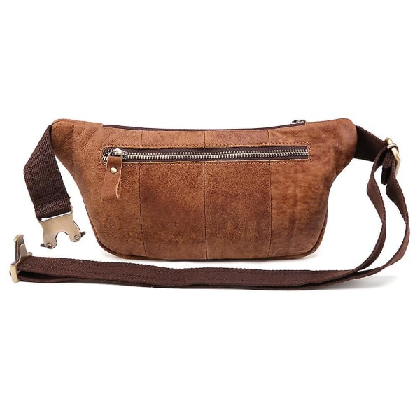 6469 Frostad läder crossbody bröstväska utomhus sport män axelväska för vandring resor