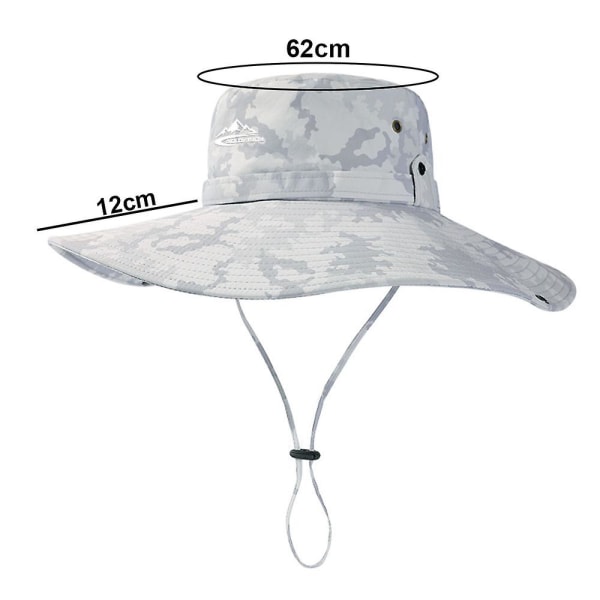 Upf 50 Boonie Hat - Solskyddande hatt, fiskehatt, strand- och vandringshatt, paddel-, kajakhatt gray