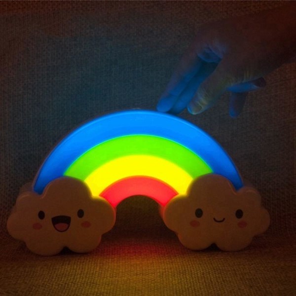 Rainbow Night Light, 0,5w Plug-in Nattlampa för barn, Led Dusk to Dawn Sensor Söt barnkammare present Nattlampa för baby Barn Flicka Pojke Toddler