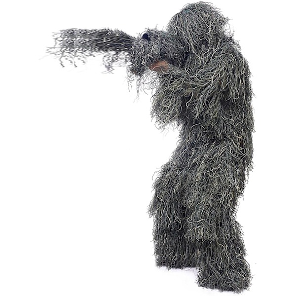 5-i-1 Ghillie Suit, Lätt Woodland Ghillie Suit, Kamouflagejaktkläder, Passar för Personer med en Längd på 175-188 cm