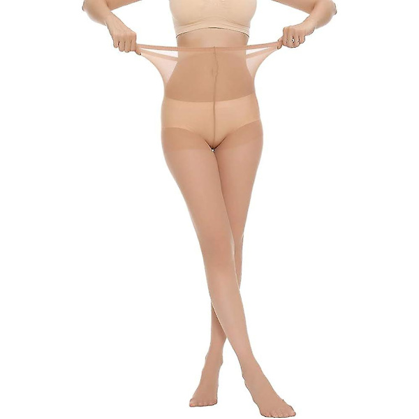 Naisten Everyday Energy 6 kpl Musta Beige Silkki Ohuet Pehmeät Sukkahousut 20 Denieriä Natural Nude M