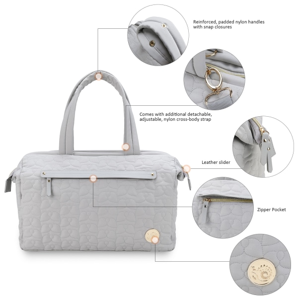 Baby Pusletaske med mange lommer, Stilfuld Stor Kapacitet Multifunktionel Baby Pusletaske brun