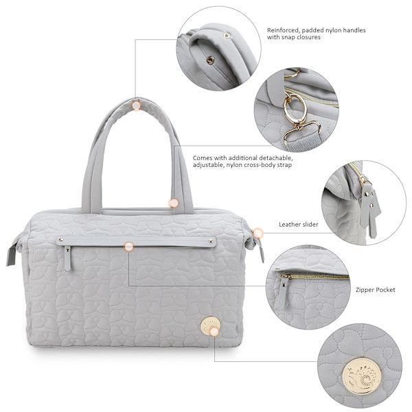 Multi-fickor Baby Blöjväsk Väska Stylish Stor Kapacitet Multifunktionell Baby Changin grå