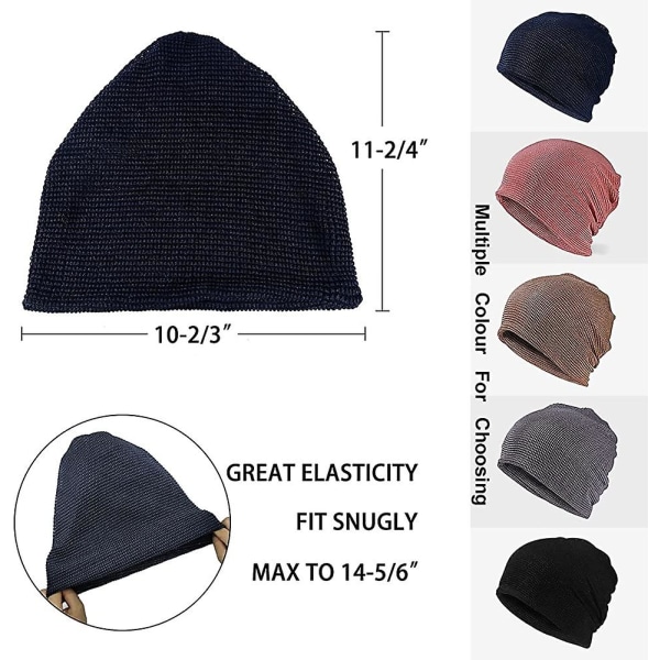 Slouch Beanie Hat -acsergery Cotton Slouchy Knit Skull Cap Tunna Baggy Beanies Sov Sommar Hat Present