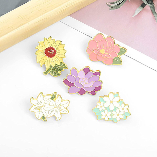 4 st Söt Emalstift Set för Jackor Ryggsäck Skjorta Lapel Badge Pins Estetisk Brosch för Kvinnor Mode Smycken