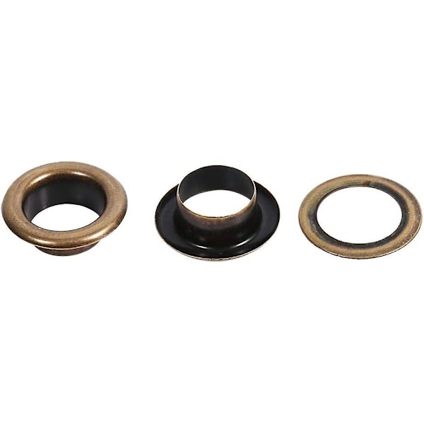 Mässing Ögla Grommets Läderhantverk Tillbehör Fästelement Kit Med Brickor För Reparationer Diy Kläder Dekor Byte (10mm 100 Set)