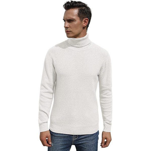 Herrar Jumper Turtle Neck Toppar Vinter Varma Ull Stickad Pullover Långärmad