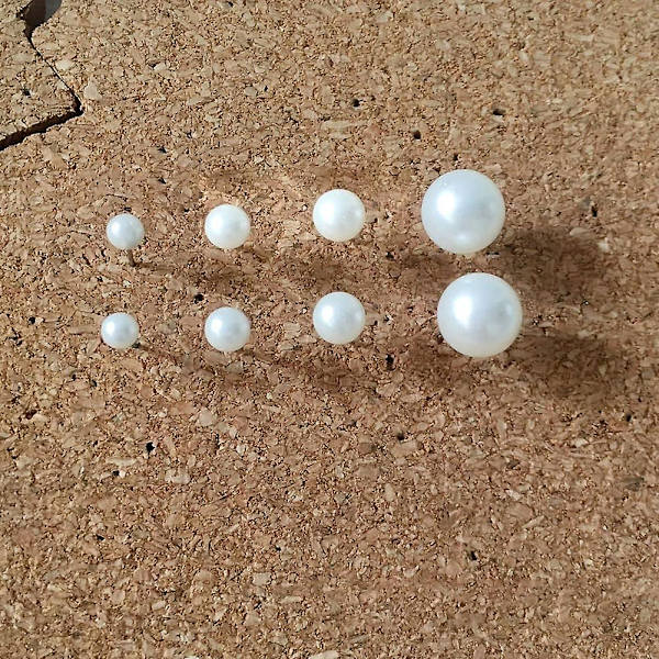 400 st Små Pärlhuvud Push Pins Kartnål Tumspikar Anslagstavla Push Pins Vita Metall Push Pins Dekorativa Hantverk Tumspikar Plast Push Pins