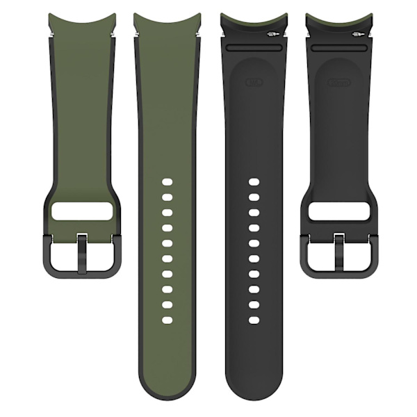 20mm Sport Watch Strap för Galaxy Watch4/5/6 40mm 44mm/Watch6 Classic 43mm 47mm/Watch 5 Pro 45mm Army Green Black
