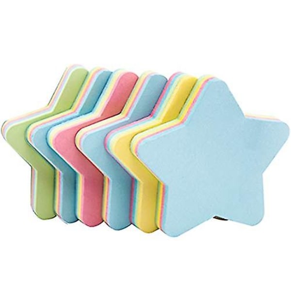 Stjernformede selvklebende lapper - Selvklebende notater Søte blandede 4 farger for kontor/hjem/kjøkken/baking/skole Storsalg 600 ark totalt