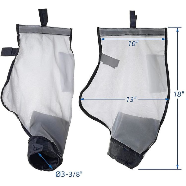 Nylon Netpose Kompatibel med Polaris 360 380 Poolrenser, multifunktionel Filterpose Erstatning, 360009 (2 stk)
