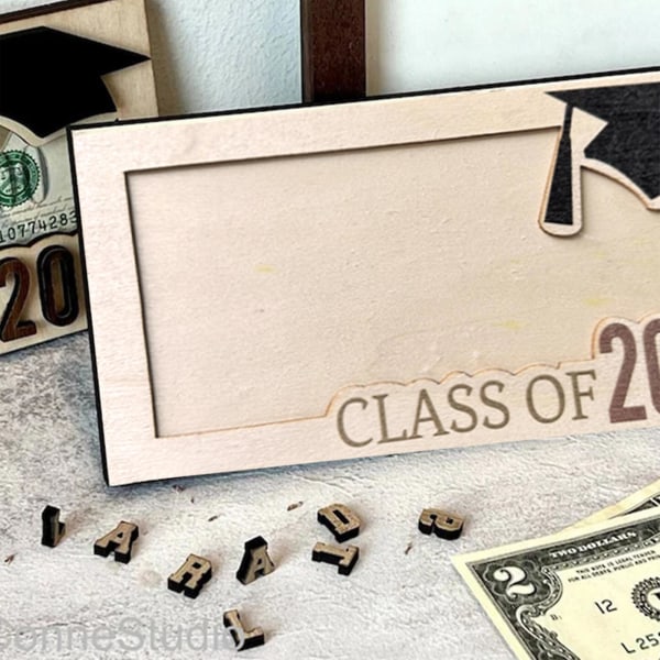Ny Ankomst Graduation Gave Pengeholder 2023 Kontantholder Lommebok Diy Graduation Pengeholder Brown