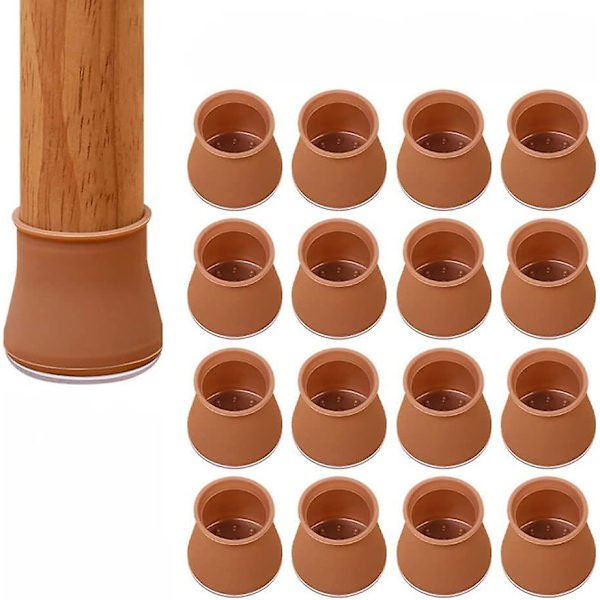 Stolbensskydd, Stolbensskydd, Stoldyna, Silikon med Filtkuddar, Halksäker, Repskyddande, Passar Möbelben 30-45mm, 1